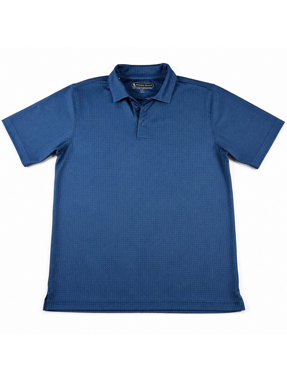 Pebble Beach Dry-Luxe Performance Men's Polo Shirt Medium Blue